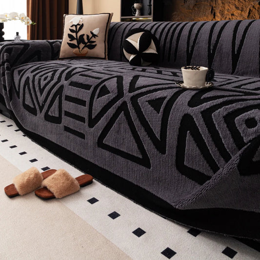 Housse de canapé extensible en jacquad imprimé